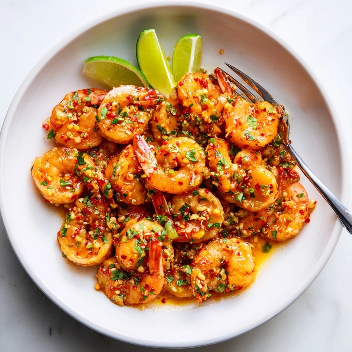 Easy weeknight Spicy Garlic Lime Shrimp: Imagine the aroma, perfect over rice or in tacos.