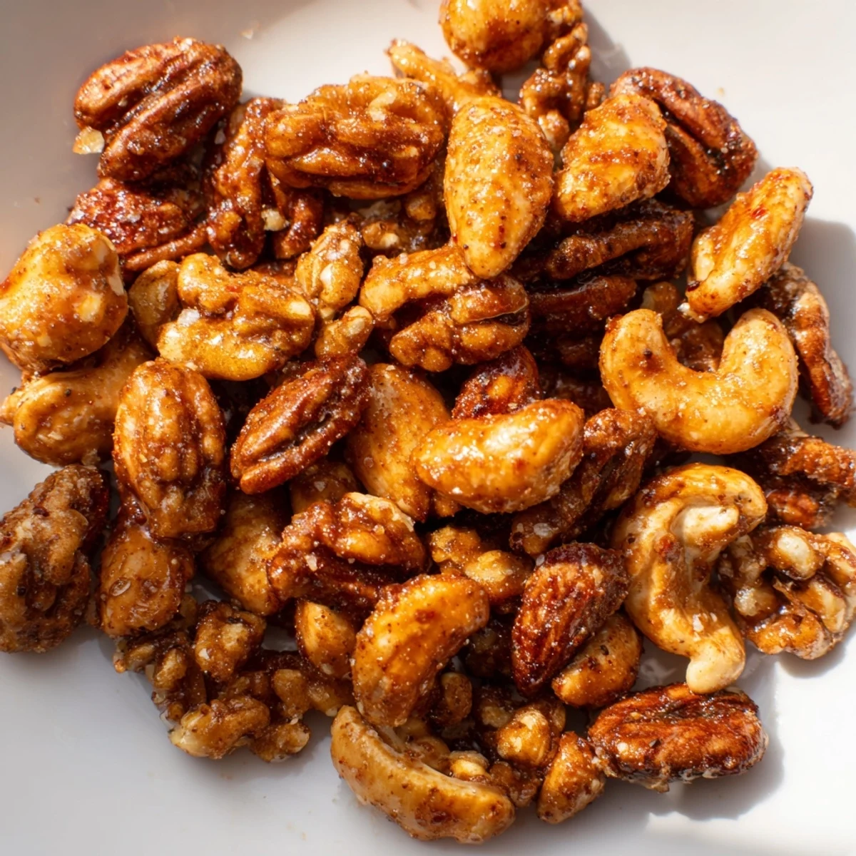 Golden, crunchy sweet and spicy roasted nuts make a delightful homemade gift.