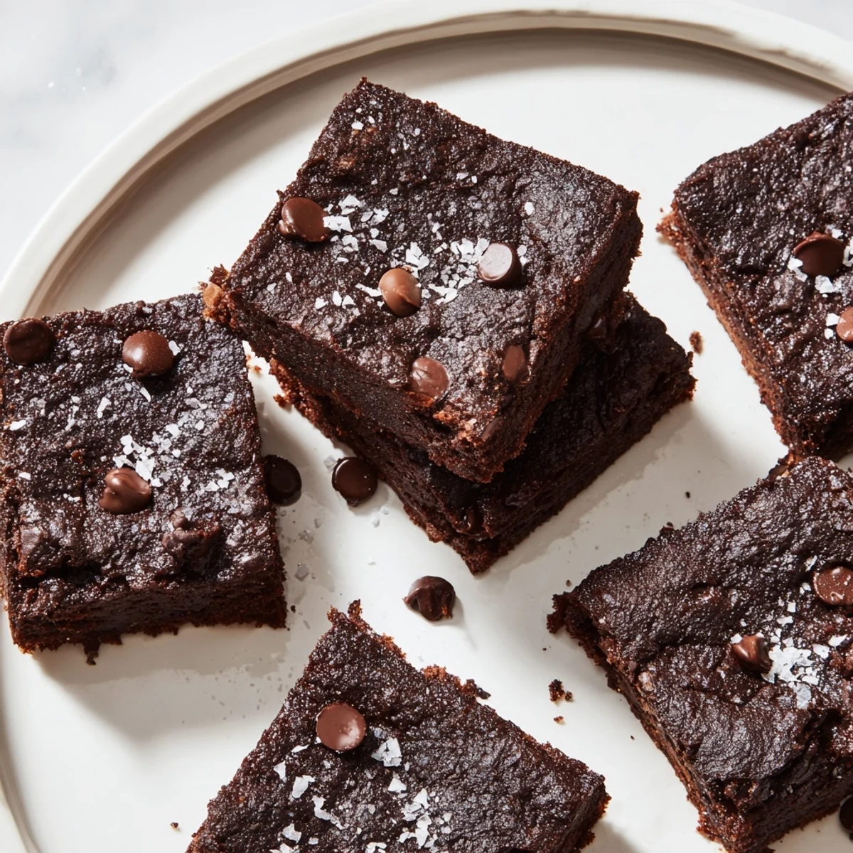 A close-up shot of decadent sweet potato brownies, ideal for a healthier, delicious after-dinner treat.