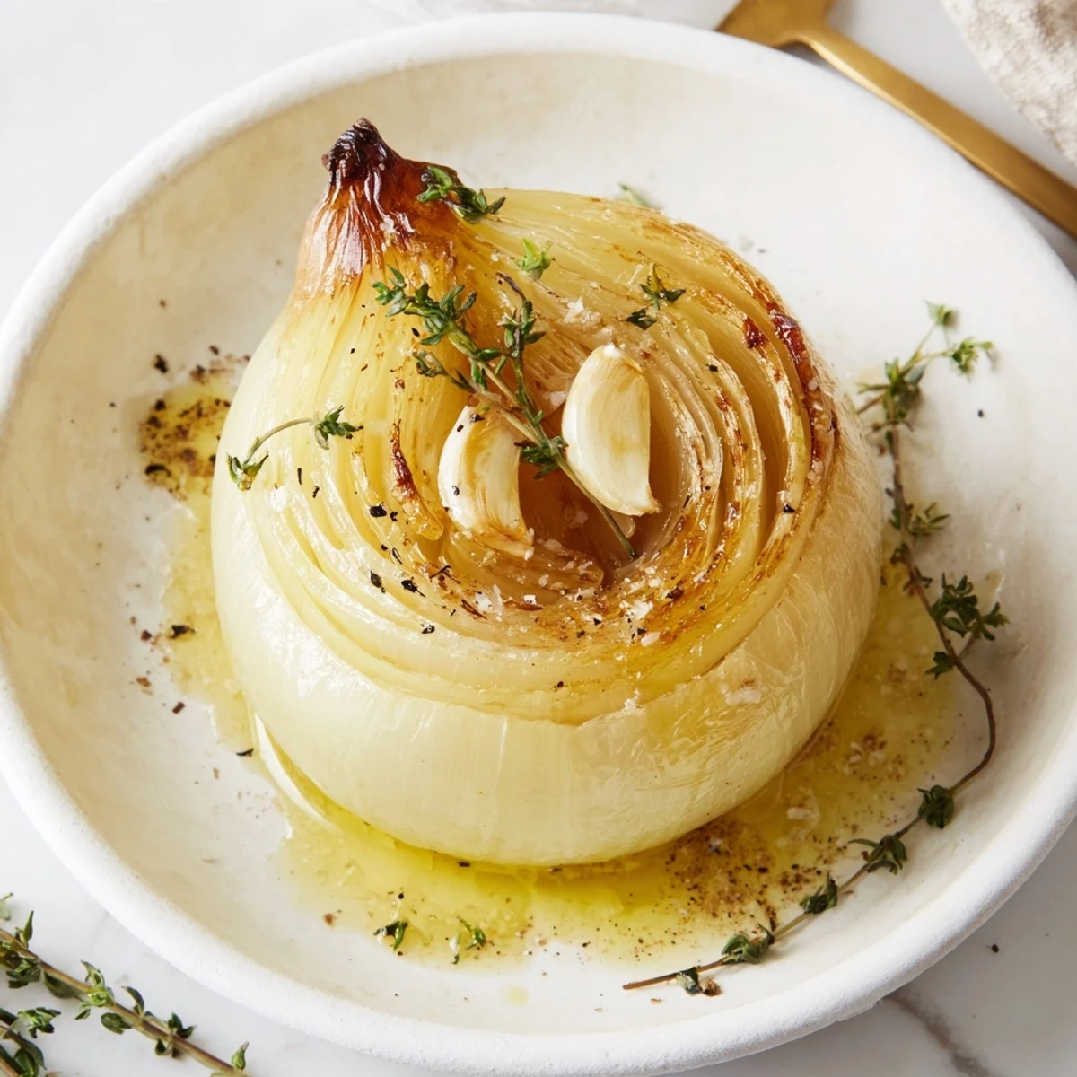 Golden, roasted onion boil with tender layers, herbs, and glistening melted butter.