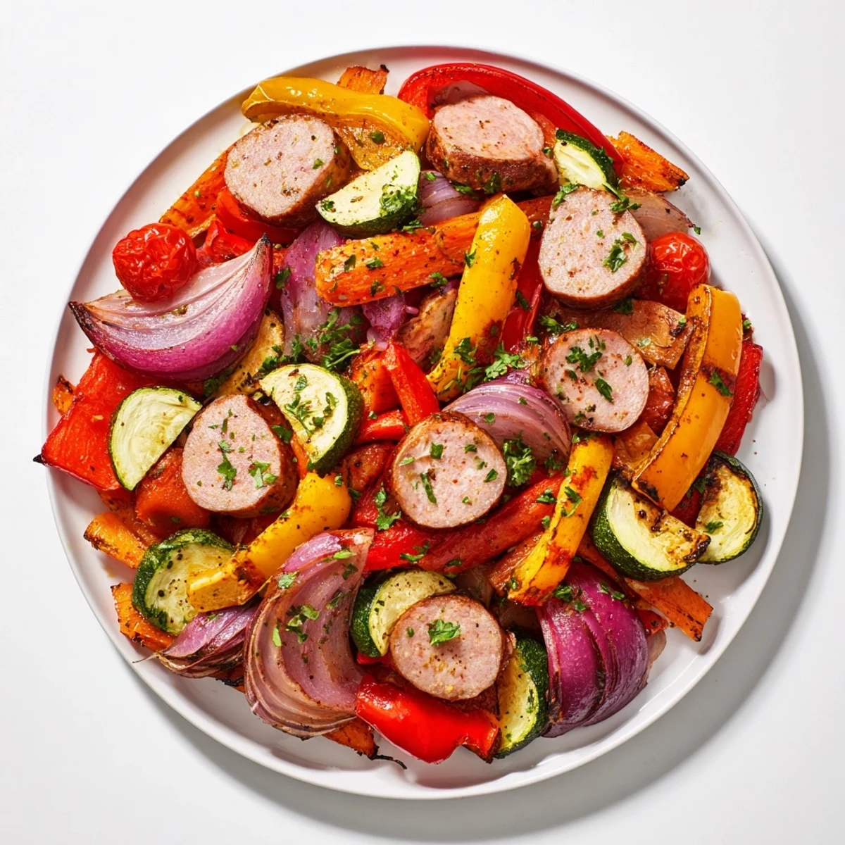Sheet-Pan Roasted Veggies Sausage