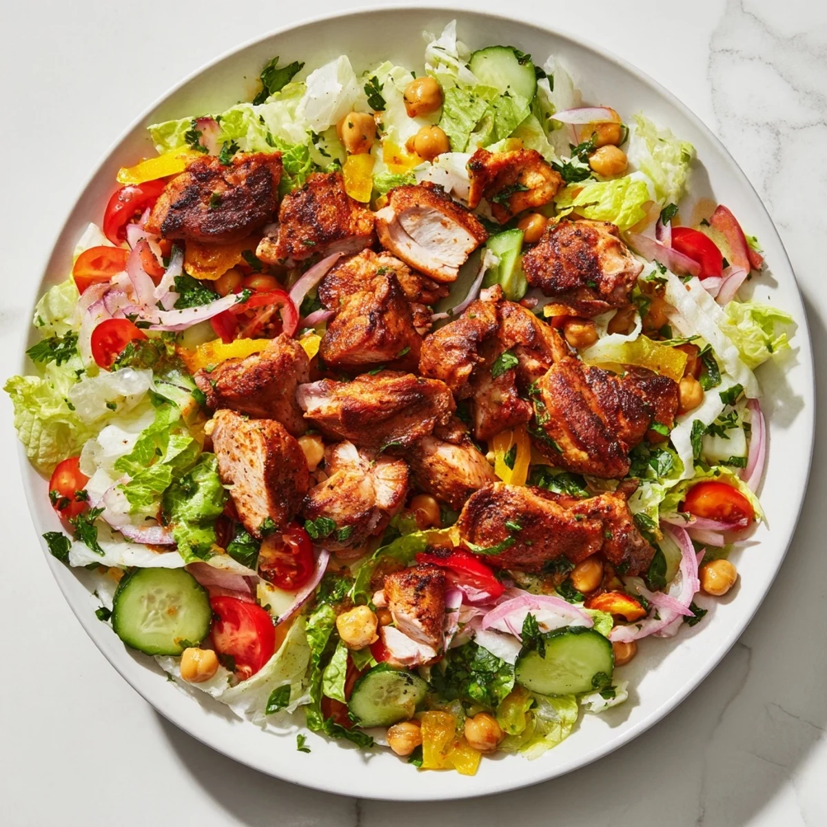 Freshly assembled Chicken Salad with Budget-Friendly Cuts, showcasing a flavorful, healthy, and budget-conscious lunch.