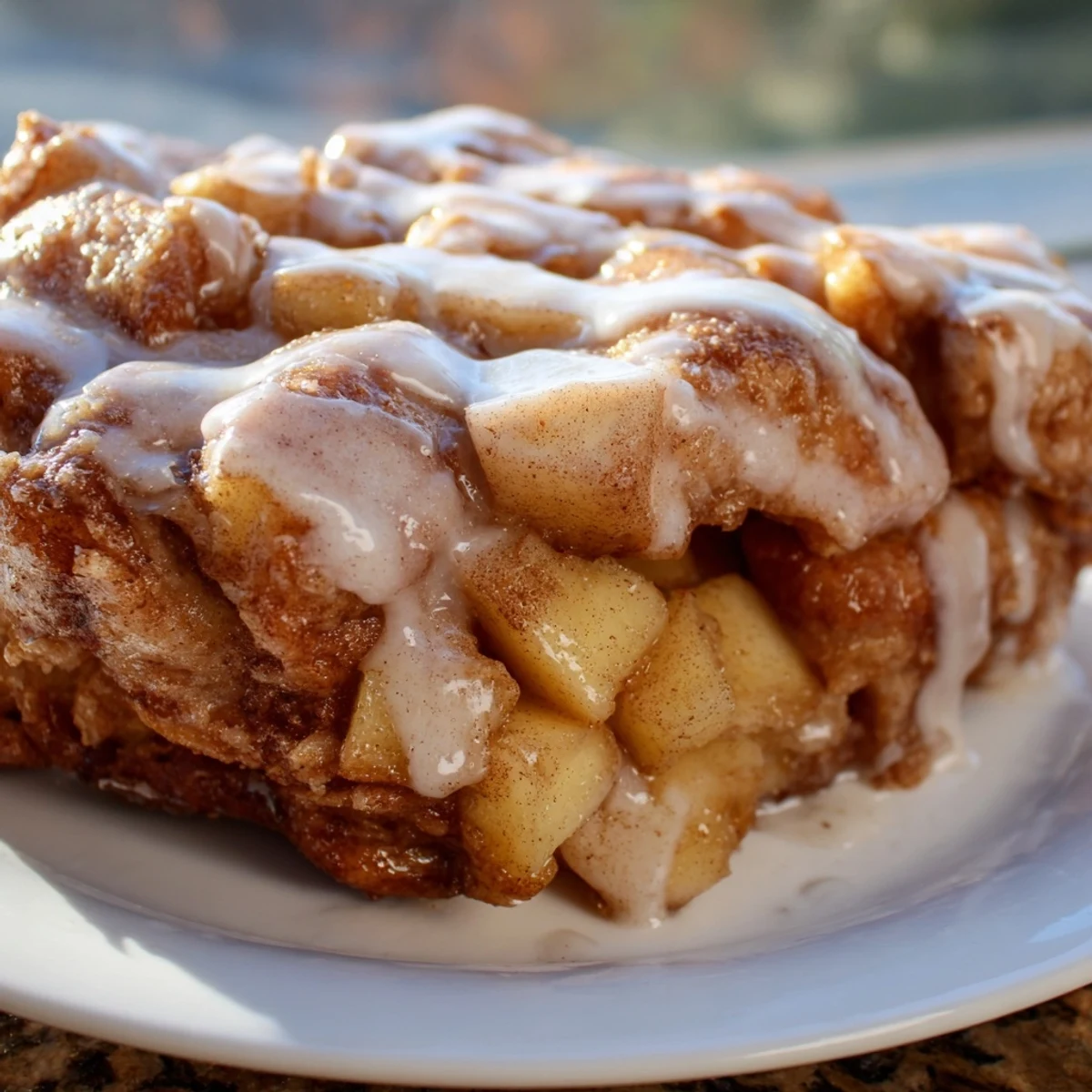 Delicious, warm apple fritters, featuring tender apple pieces and a wonderfully crispy exterior perfect for breakfast.