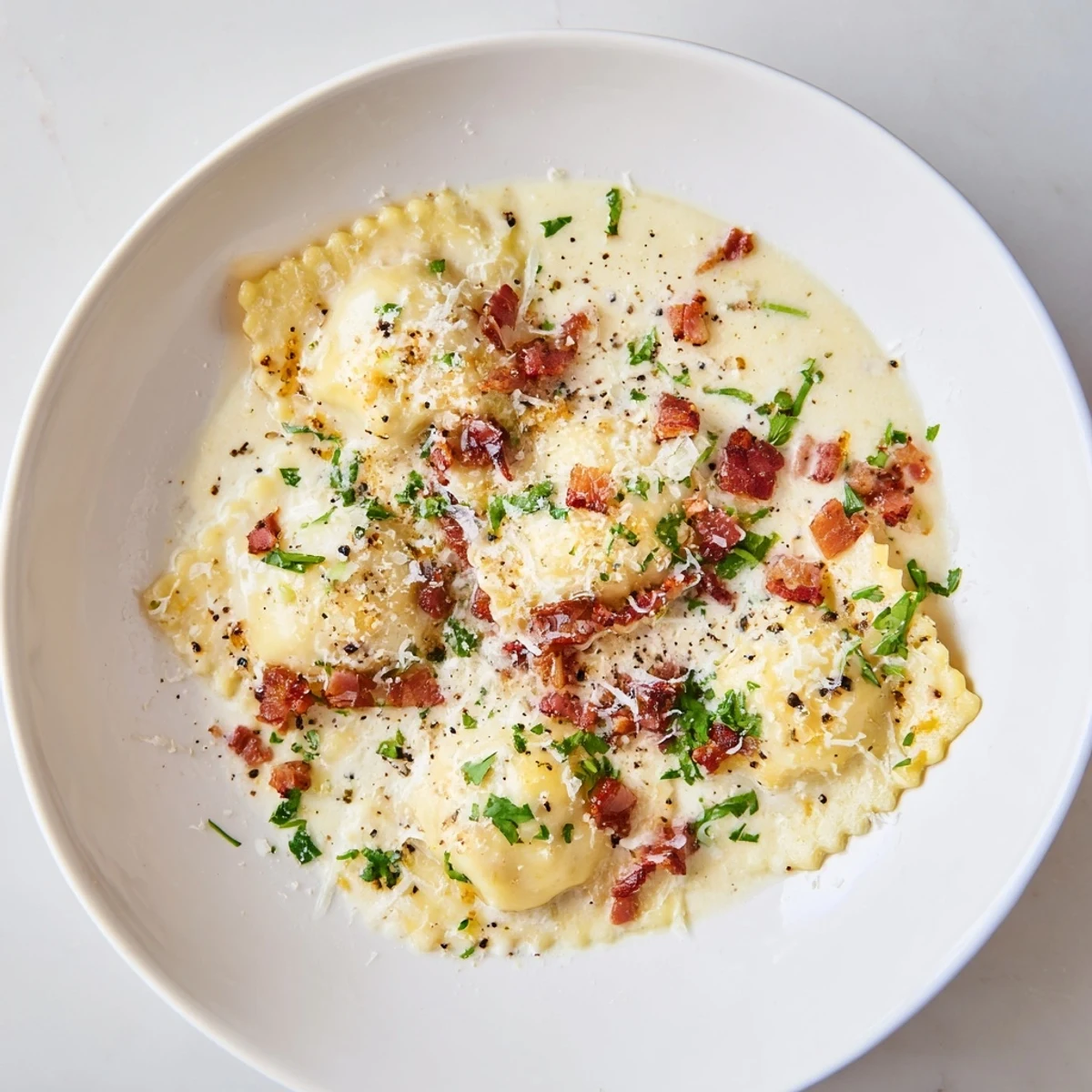 Olive Garden Ravioli Carbonara