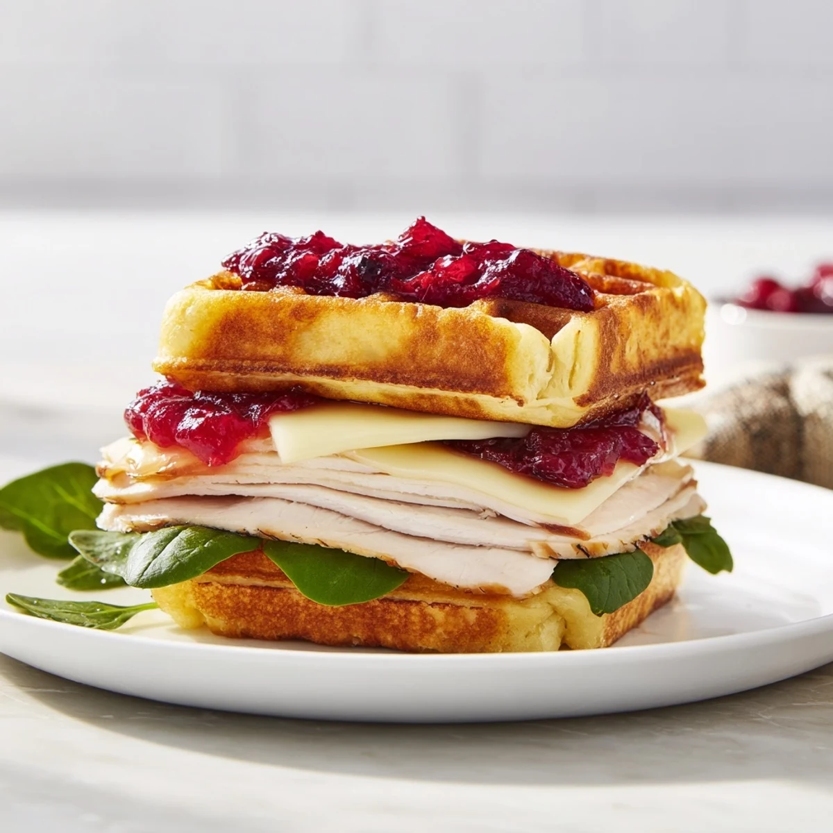 Easy Holiday Waffle Sandwich