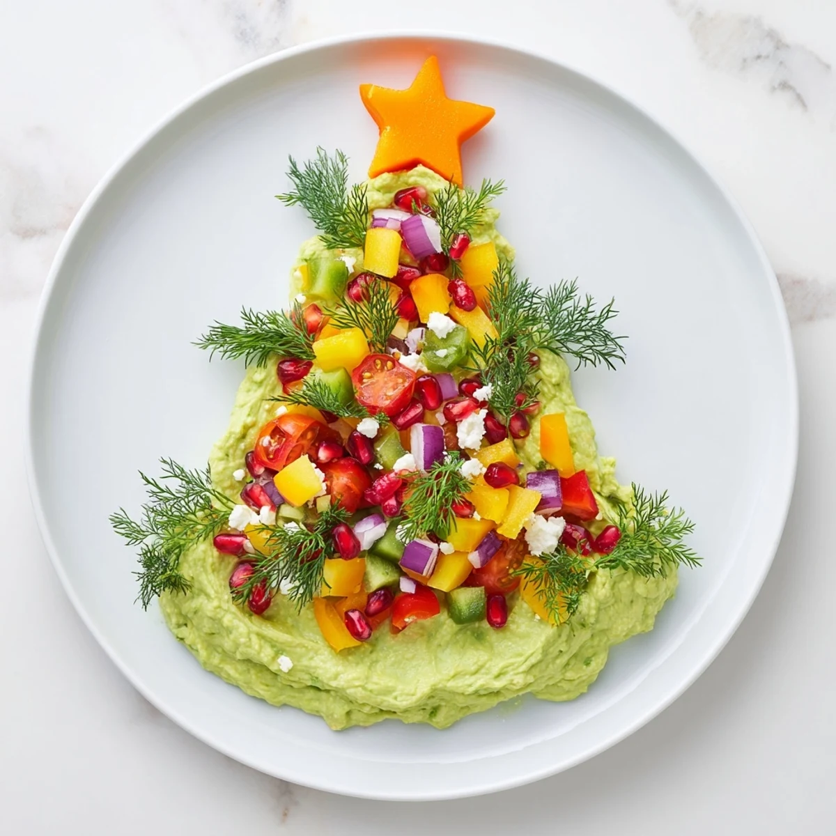 Whipped Avocado Christmas Tree