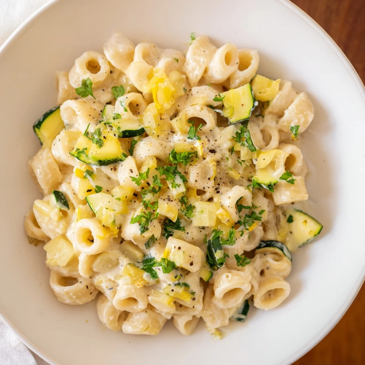 One-Pot Creamy Zucchini Ditalini