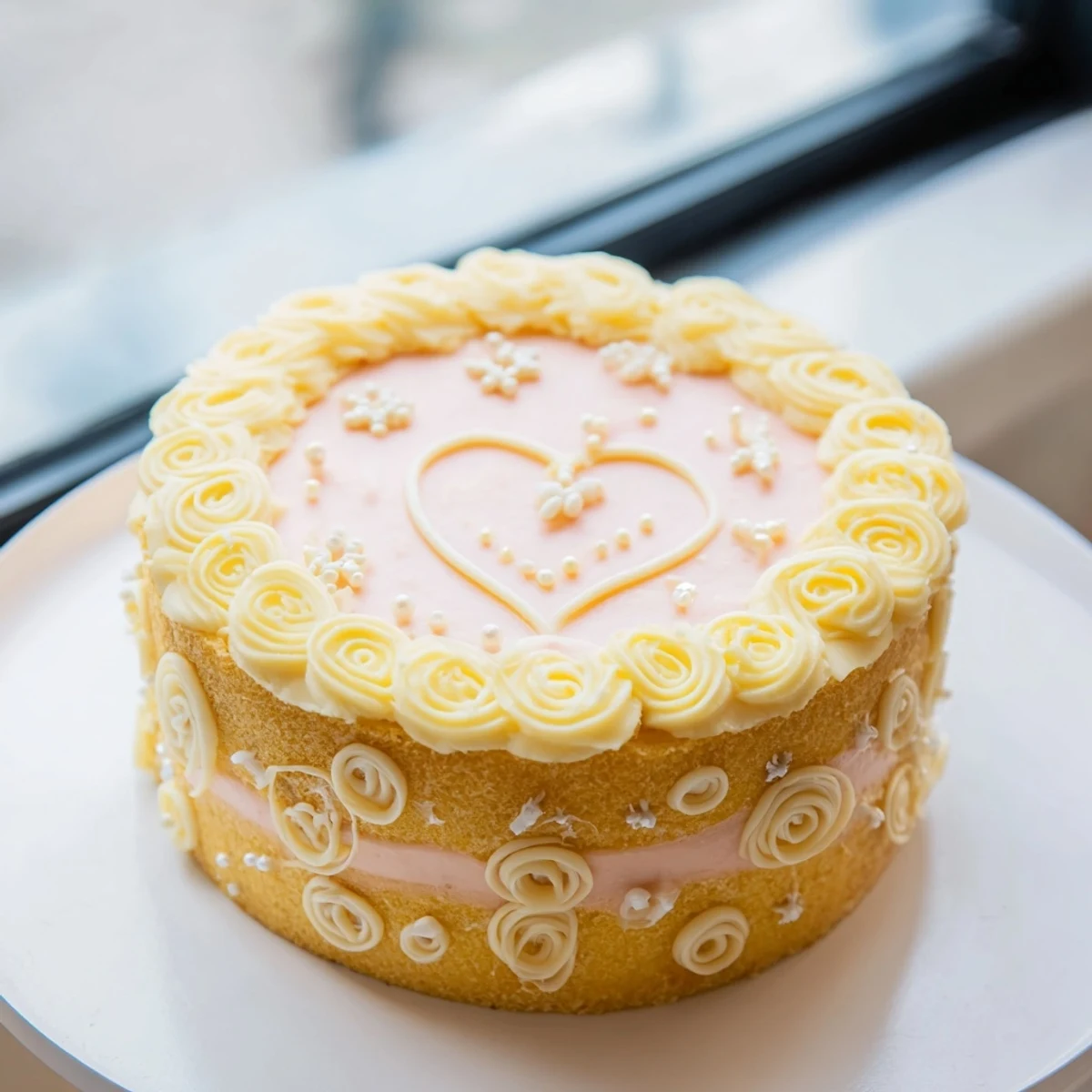 This magical Château de Princesse Cœurs et Étoiles cake is decorated with sparkling sugar hearts and stars.