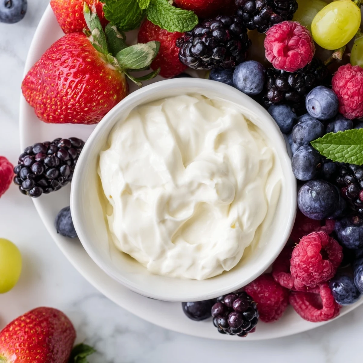 Get ready to serve a delicious Mistletoe Kiss Berry Dip Board; it's a refreshing, colorful, easy dessert.