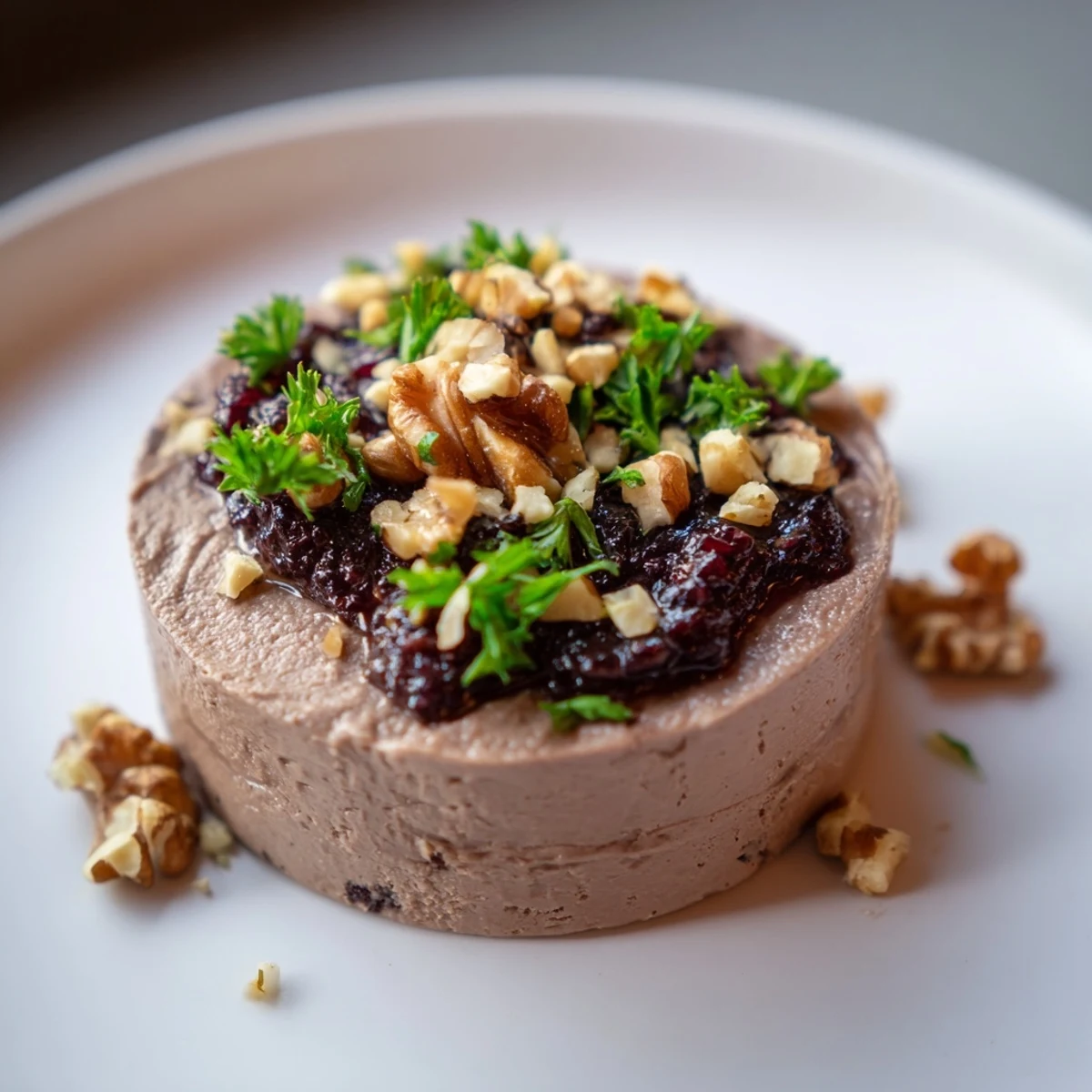 Imagine the sophisticated Velvet Underground appetizer: smooth pâté, swirls of jam, and toasted nuts add texture.