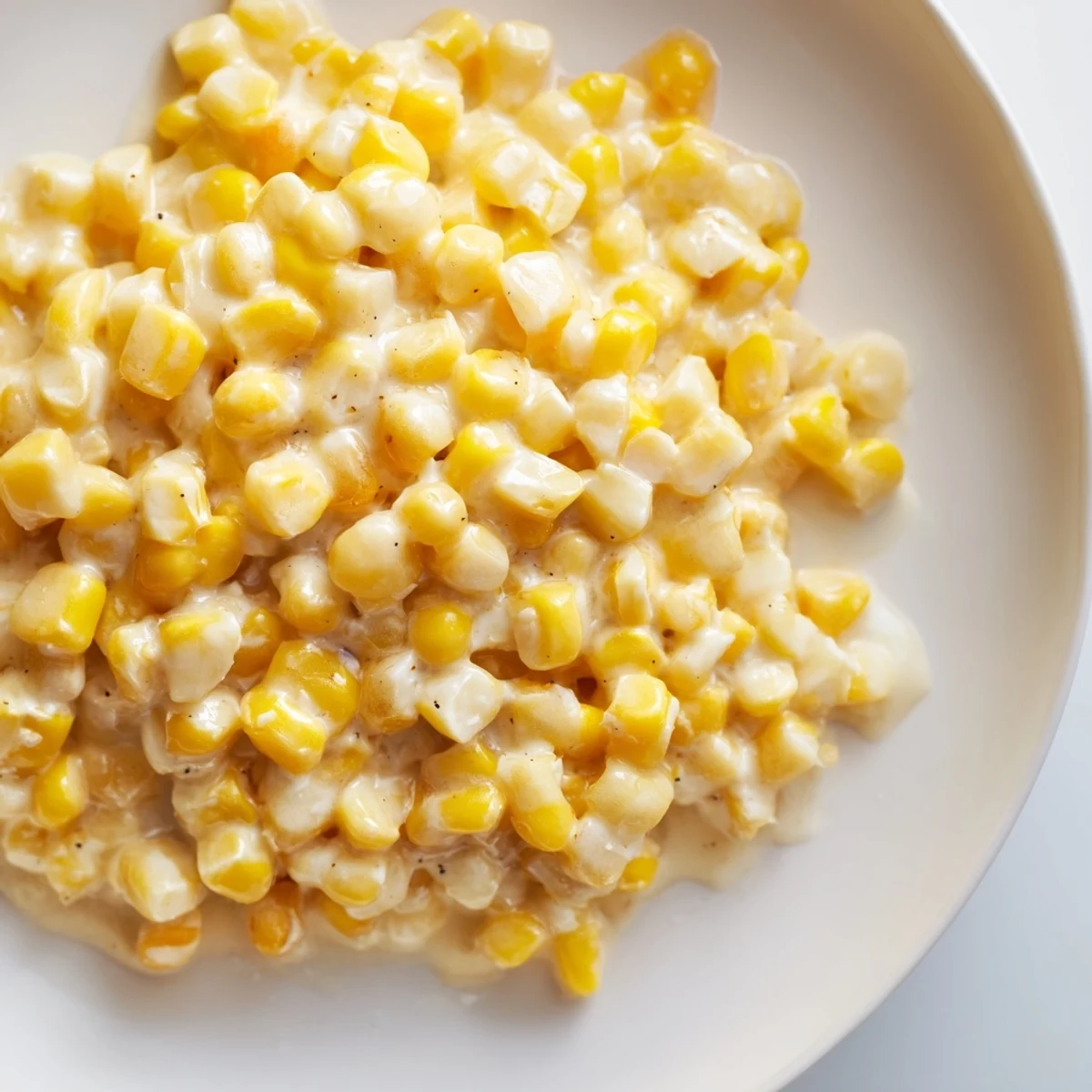 Golden skillet of Honey Butter Corn with creamy sauce, perfect for a side dish.