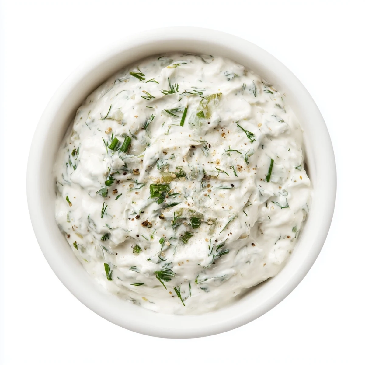 A vibrant bowl of homemade Greek Yogurt Ranch Dip with visible flecks of fresh herbs, perfect for dipping.