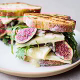 Melting Brie and peppery arugula star in this delicious Fig, Brie & Arugula fancy grilled cheese sandwich.