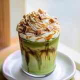 Caramel Brulée Iced Matcha Coffee