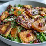 Golden-fried halloumi and blood orange segments shine in this vibrant fattoush salad with crispy sourdough croutons.  