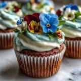 Spring Cupcakes Edible Flowers