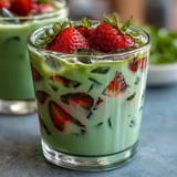 Strawberry Matcha Oat Latte