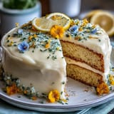 Zesty, fluffy lemon cake with creamy frosting, perfect for celebrations.