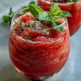 Frozen Watermelon Mint Frosé: slushy summer mocktail with fresh mint and vibrant colors.