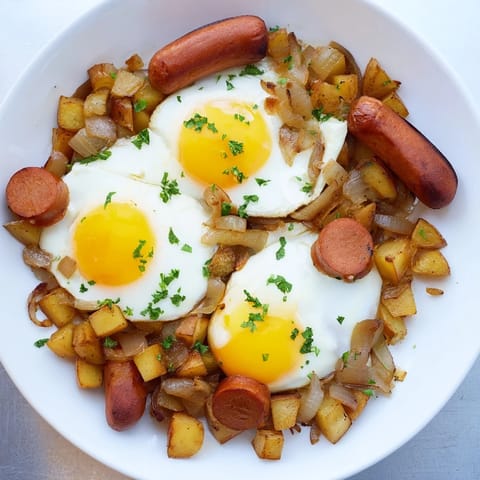 Egg Potato Hash Hot Dogs