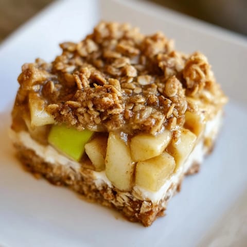 Apple Crisp Cheesecake Bars