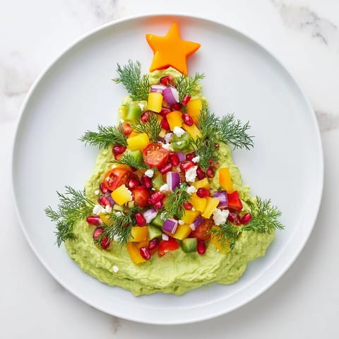 Whipped Avocado Christmas Tree
