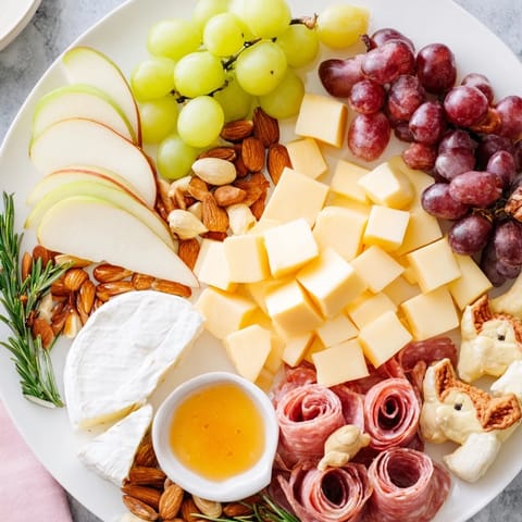 Cozy Forest Animal Board presented, overflowing with cheeses, fruits, and crackers perfect for grazing.