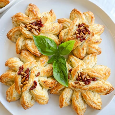 Poinsettia Puff Pastry Appetizer