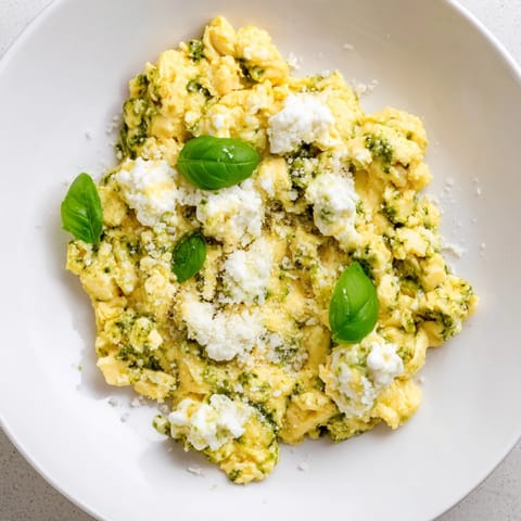 Pesto Cottage Cheese Eggs