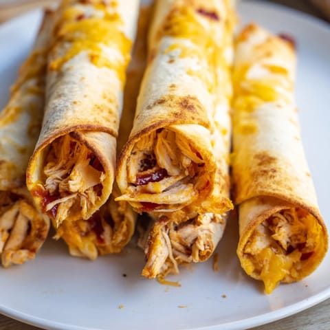 Crispy chicken cheese taquitos