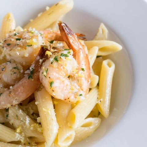 Garlic Shrimp Penne Pasta