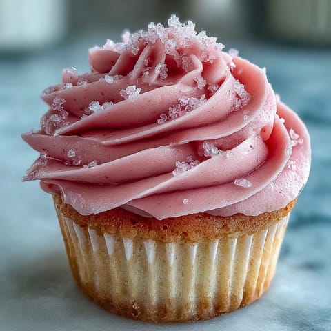 Freshly baked Pink Velvet Cupcakes with Vanilla Buttercream Frosting, displayed on a wire cooling rack.