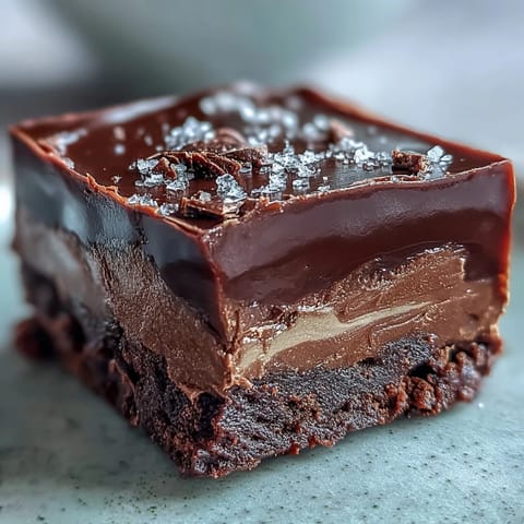 Freshly cut squares of Hojicha Fudge showing a dense, melt-in-your-mouth texture and glossy chocolate finish.
