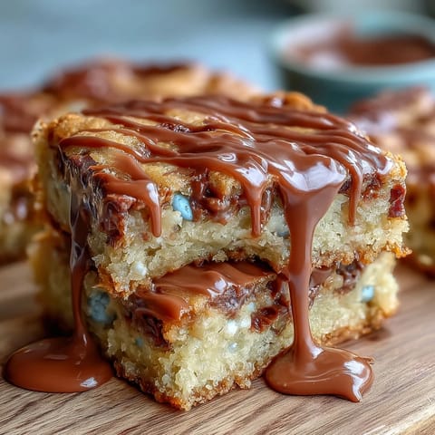 Chewy blondies loaded with Cadbury Mini Eggs and drizzled with smooth white chocolate—perfect for spring celebrations.
