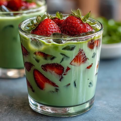 Strawberry Matcha Oat Latte