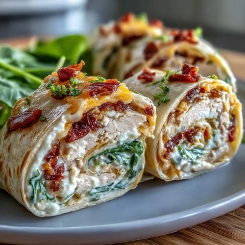 Creamy turkey and cheese pinwheels with vibrant spinach, rolled in soft tortillas and sliced for easy party snacking.