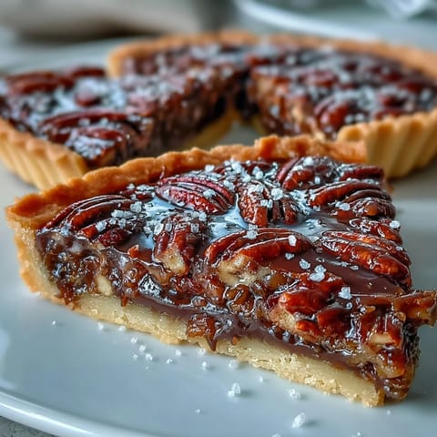 Decadent Kentucky Derby chocolate bourbon pecan tart, gooey and rich.