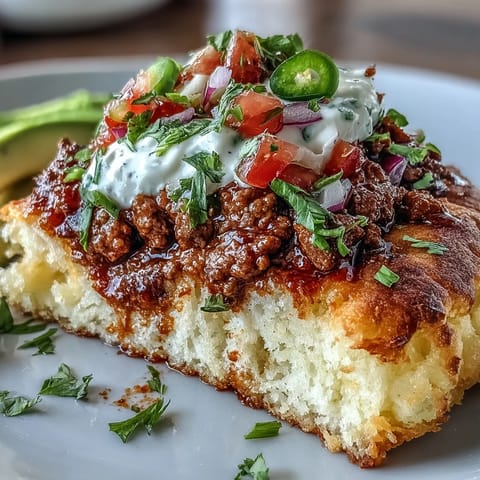 Fluffy cloud bread tacos packed with savory taco meat and colorful pico de gallo.
