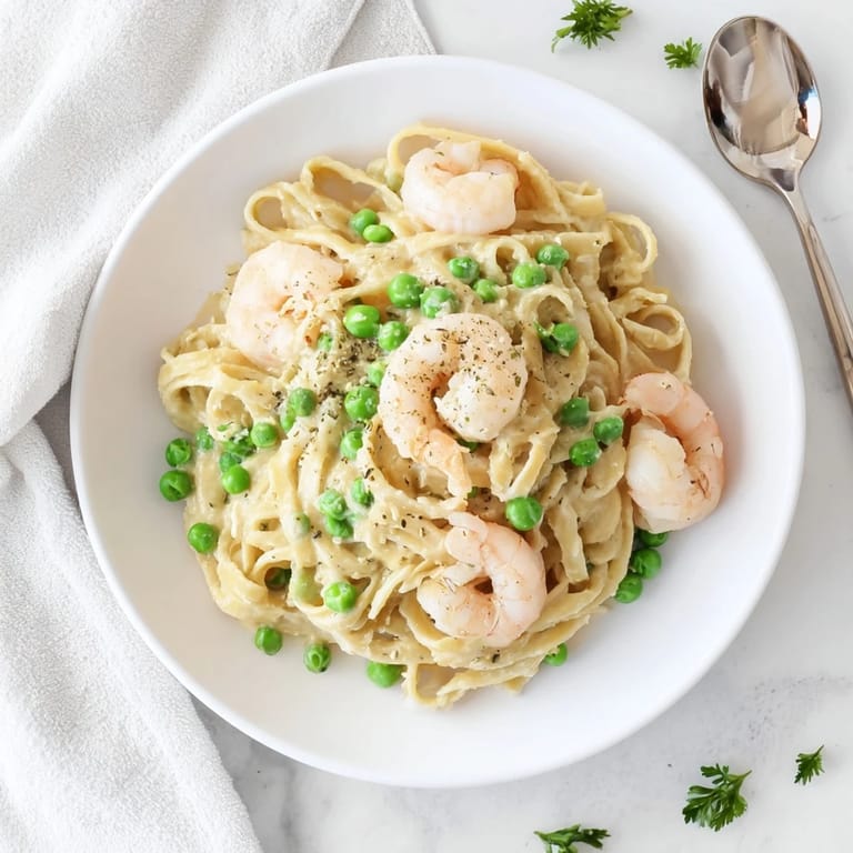 Tender shrimp and creamy sauce coat perfectly cooked fettuccine in this Instant Pot Shrimp Alfredo Pasta.