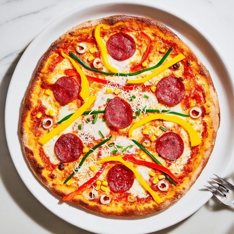 This homemade Basketball Court Pizza, bubbly with cheese, presents a playful family dinner idea.