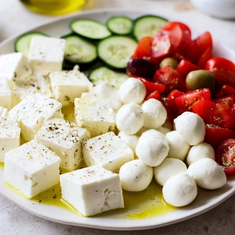 Close-up of a flavorful Sun-Drenched Patio with hummus, tzatziki, and fresh ingredients ready to serve.
