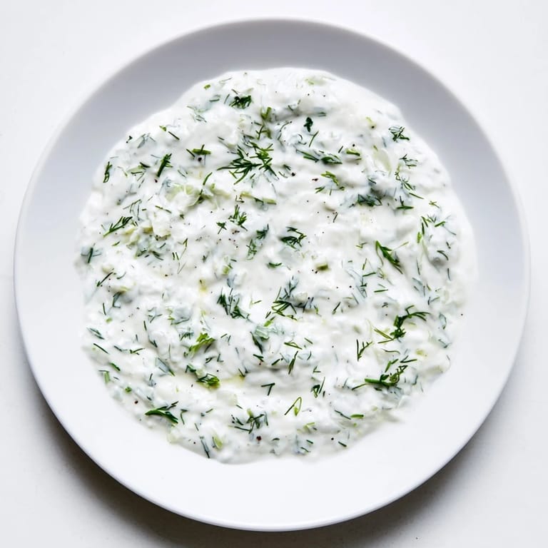 Cool and refreshing Greek Yogurt Herb Dip, a healthy appetizer, photographed with fresh veggies.