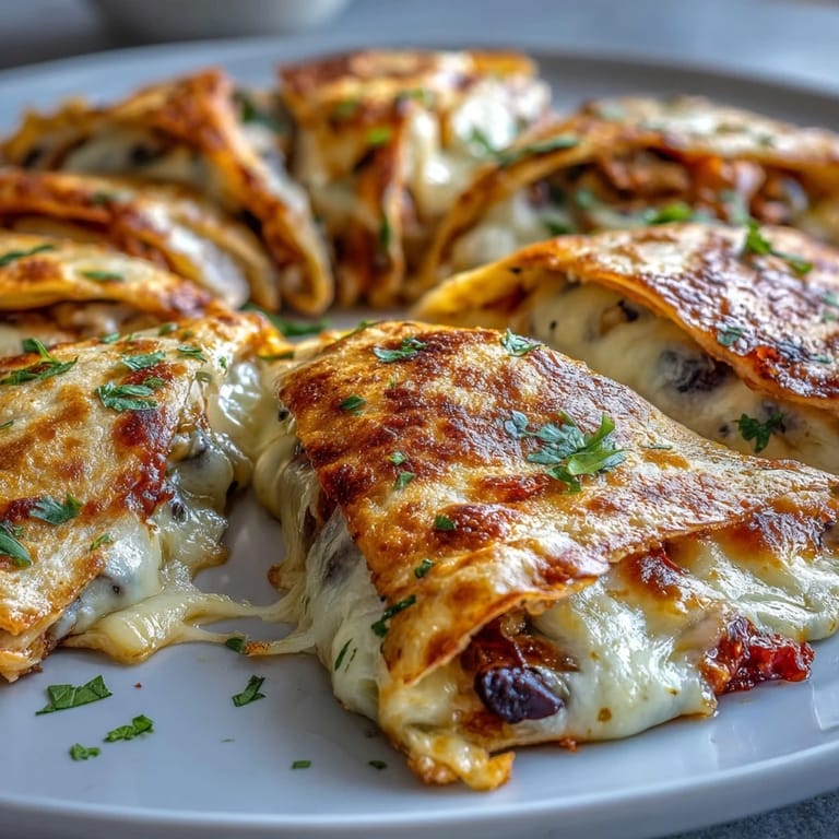 Sliced Blooming Quesadilla Ring served with bowls of creamy salsa and sour cream for dipping.