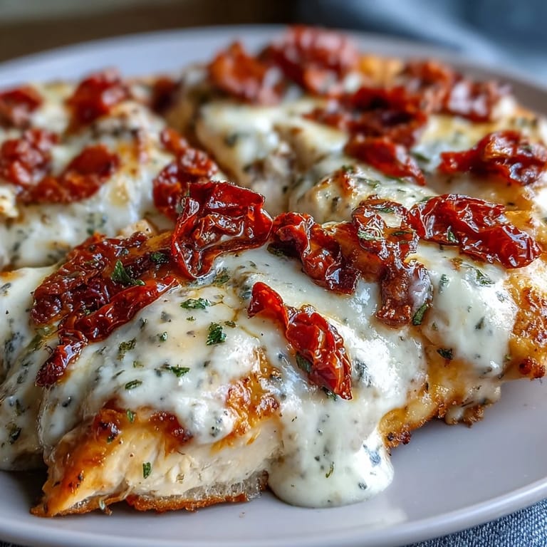 Slice of Marry Me Chicken Pizza on a plate with melted mozzarella and rich white sauce.