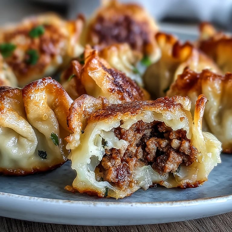 A hand dipping a Smash Dumpling into a spicy chili-oil sauce, highlighting the steaming, flavorful appetizer for sharing.