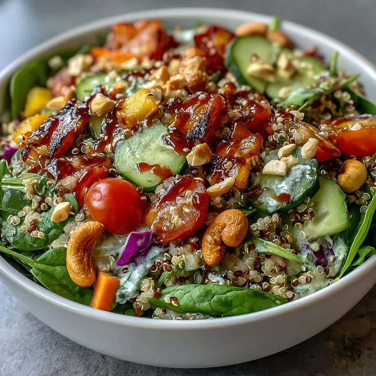 Hearty Rainbow Salad Bowl combines black beans, pumpkin seeds, and vibrant purple cabbage and carrots tossed in a simple, tangy vinaigrette.