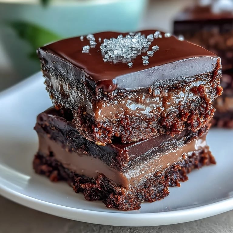 Smooth, rich Hojicha Fudge squares arranged neatly on a white plate, ready to serve as a unique dessert.