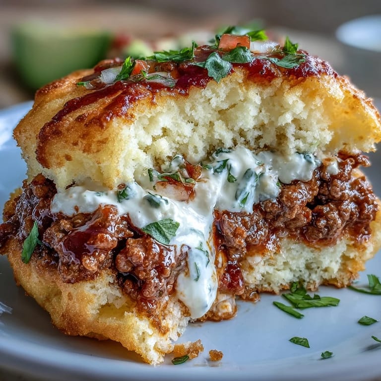 Tender cloud bread tacos bursting with seasoned ground beef and fresh, zesty pico.