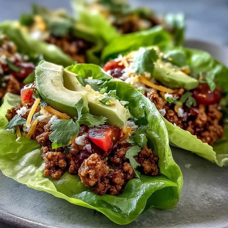 Fresh Turkey Taco Lettuce Wraps ready for a healthy, flavorful low-carb meal.