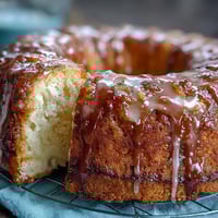 Moist lemon drizzle loaf cake with tangy glaze and fresh citrus zest on top.